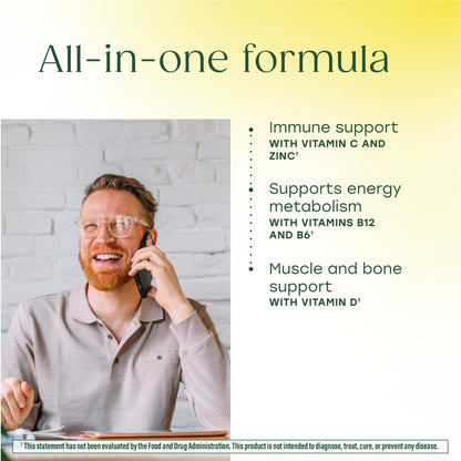MegaFood Men's 40+ One Daily Multivitamin for Men with Vitamin B, Vitamin D3, Selenium