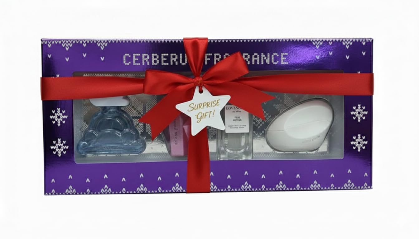 Aria Cerberus 4-Piece Women’s Mini Perfume Gift Set, Holiday Fragrance Sampler for Women, Travel Size Eau de Parfum, Romantic Floral Scent Collection