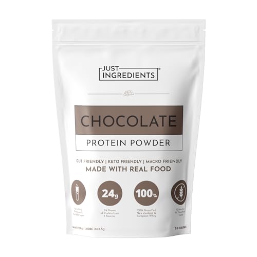 Protein Powder Made with 100% Grass Fed, Non Denatured Whey | Four Different Protein Sources from Organic Whole Food Ingredients | 15 Servings | 22g Protein