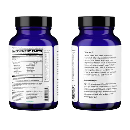 Ora Organic Probiotics and Prebiotics for Digestive Wellness - 16 Billion CFU