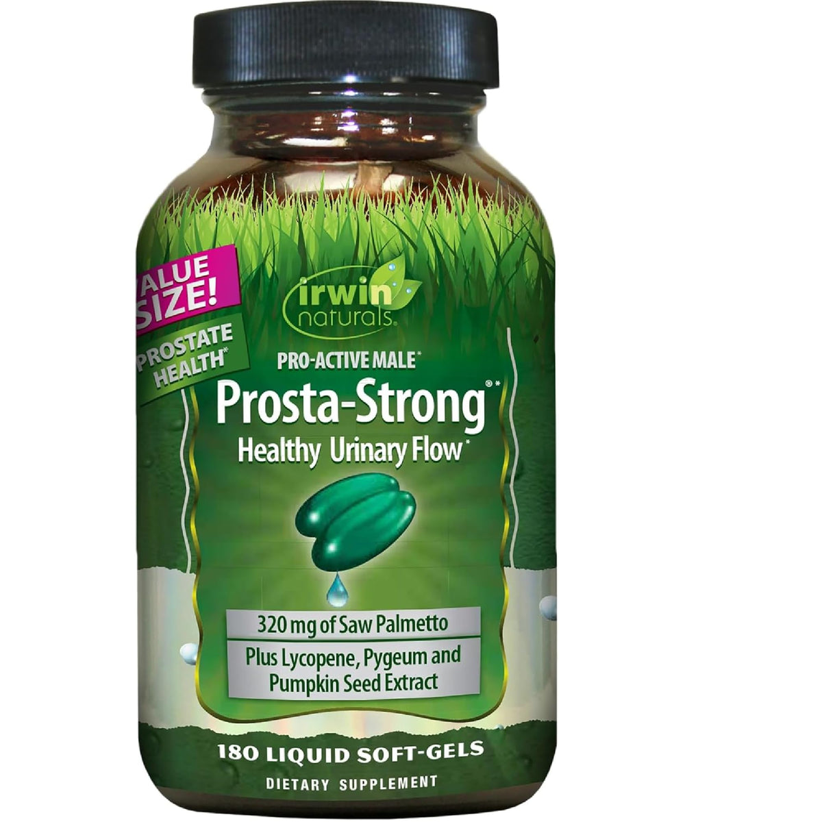 Irwin Naturals Prosta-Strong - 180 Softgels - Prostate Health Support with Saw Palmetto