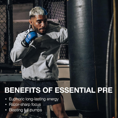 RAW Nutrition - Essential Pre - Chris Bumstead Pre Workout Formula, Sports Nutrition Pre-Workout Powders | Men & Womens Drink, Energy Powder for Working Out (Blue Raspberry)
