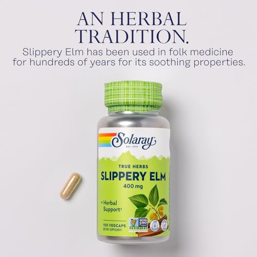 Solaray Slippery Elm Bark Supplement - Respiratory & GI Support