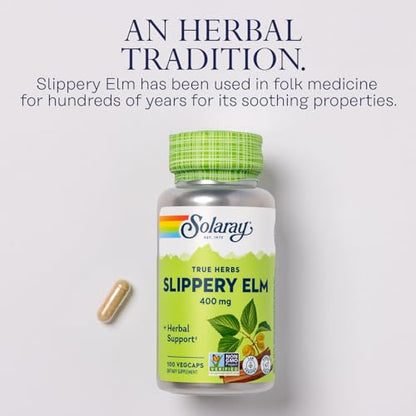 Solaray Slippery Elm Bark Supplement - Respiratory & GI Support