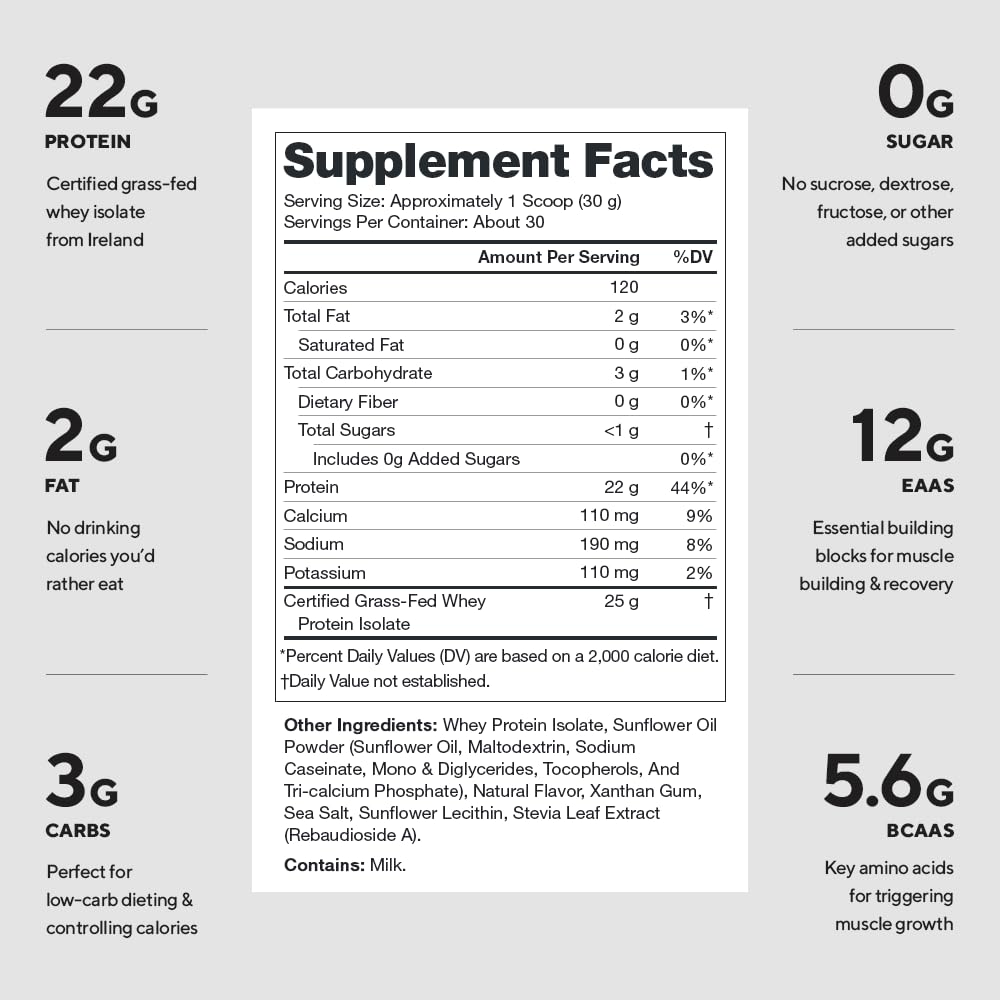 LEGION Whey+ Protein Whey Isolate from Grass Fed Cows