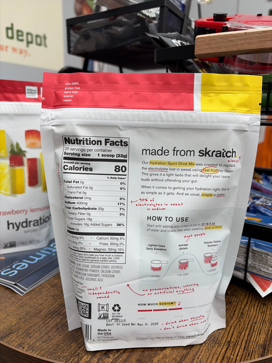 Skratch Labs Hydration Sport Drink Mix Strawberry Lemonade 15.5 oz