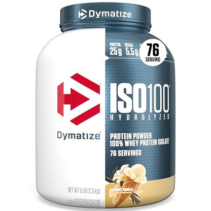 Dymatize ISO100 Hydrolyzed Protein Powder, 100% Whey Isolate Protein, 25g of Protein