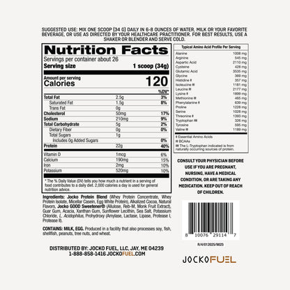 Jocko Fuel Whey Protein Powder, 22g Protein, Digestive Enzymes + Probiotic Blend