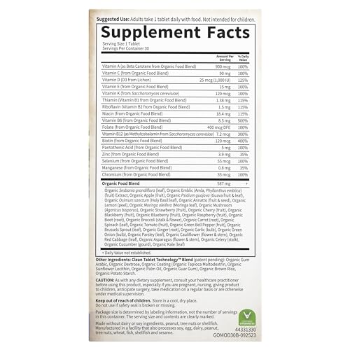 Garden of Life Once Daily Whole Food Multivitamin for Men