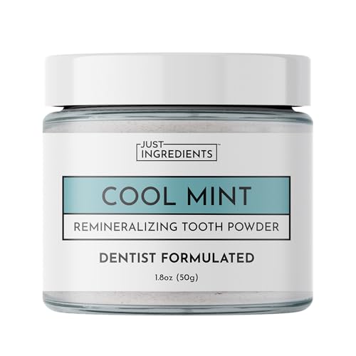 JUST INGREDIENTS Remineralizing Fluoride Free Natural Tooth Powder