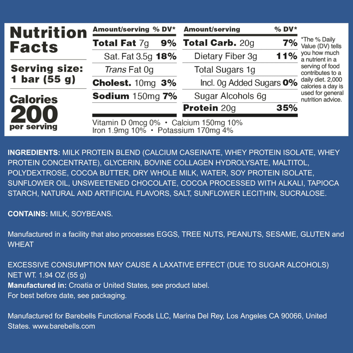 Barebells Protein Bars - Protein Snacks with High Protein - Chocolate Protein Bars