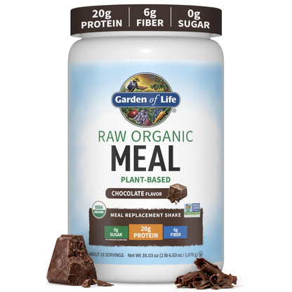 Raw Organic Meal Powder (Vanilla), 34.2 oz (969 g) Bottle