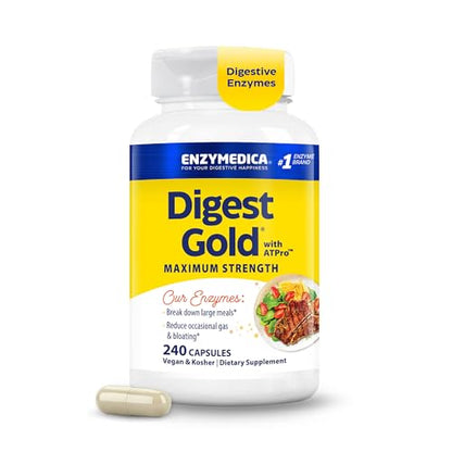 Enzymedica Digest Gold + ATPro, Maximum Strength Digestive Enzymes