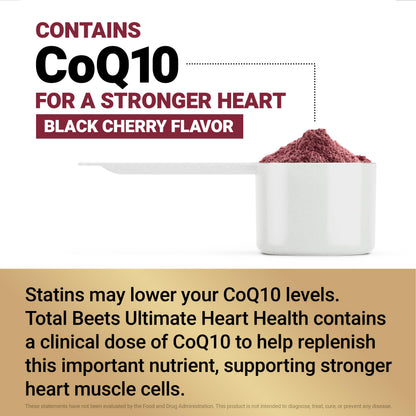 Force Factor Total Beets Energy Drink Mix, Superfood Beet Root Powder with Nitrates to Boost Energy and Support Circulation, Blood Flow, Nitric Oxide and Stamina, Heart Health Supplement