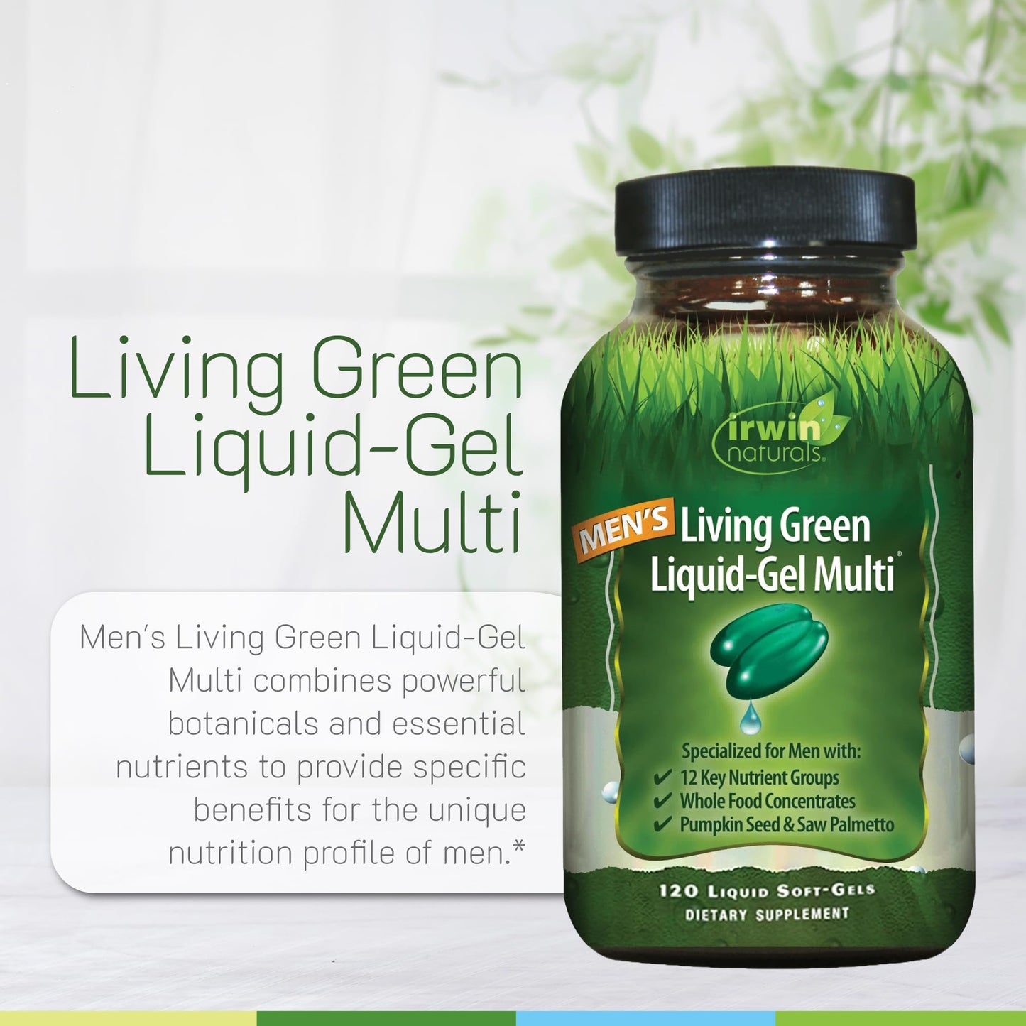 Irwin Naturals Men's Living Green Liquid-Gel Multi - 70 Essential Nutrients