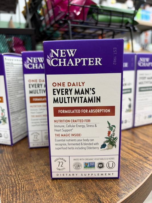 New Chapter One Daily Every Man’s Multivitamin (72 Vegetarian Tablets)