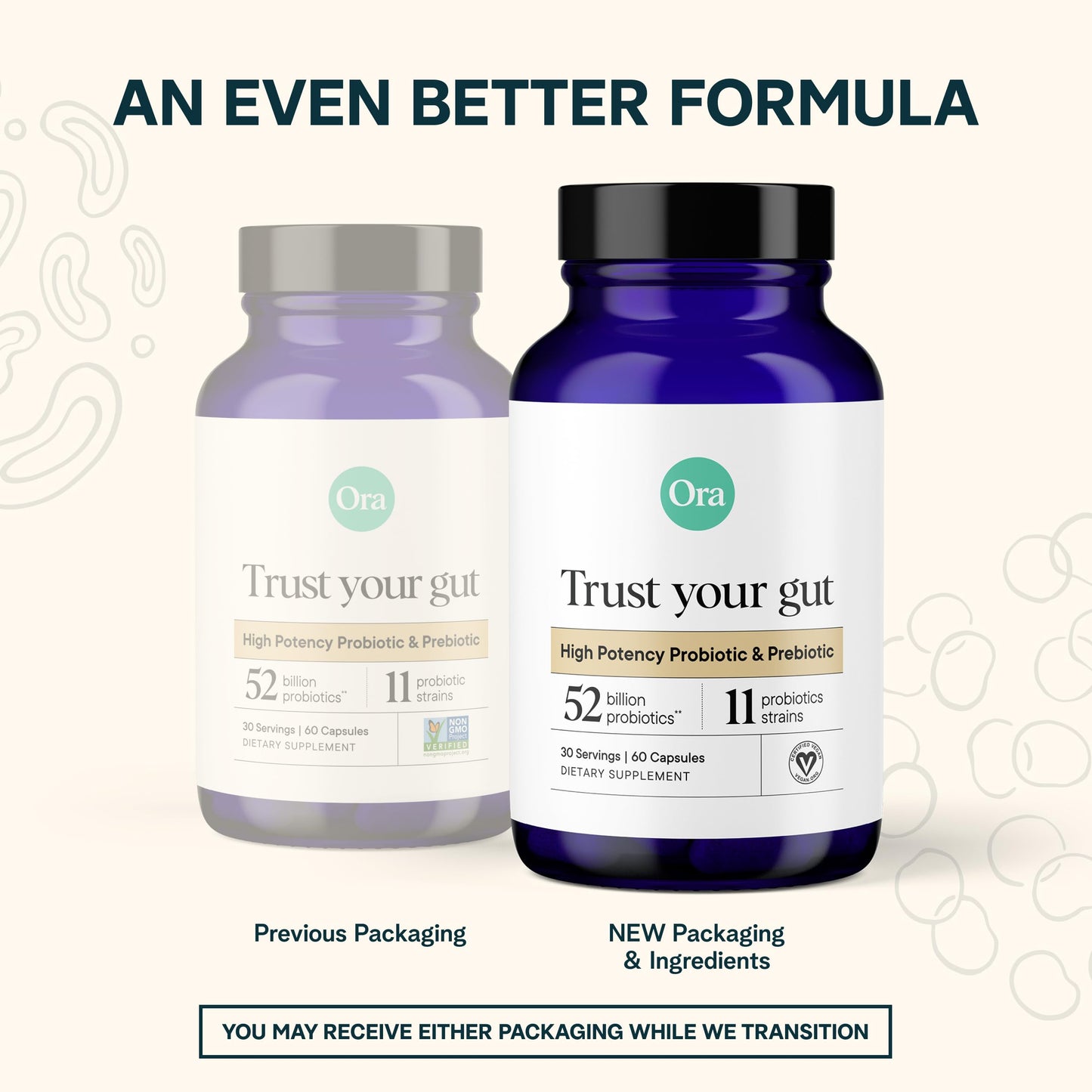Ora Organic Probiotics and Prebiotics for Digestive Wellness - 16 Billion CFU