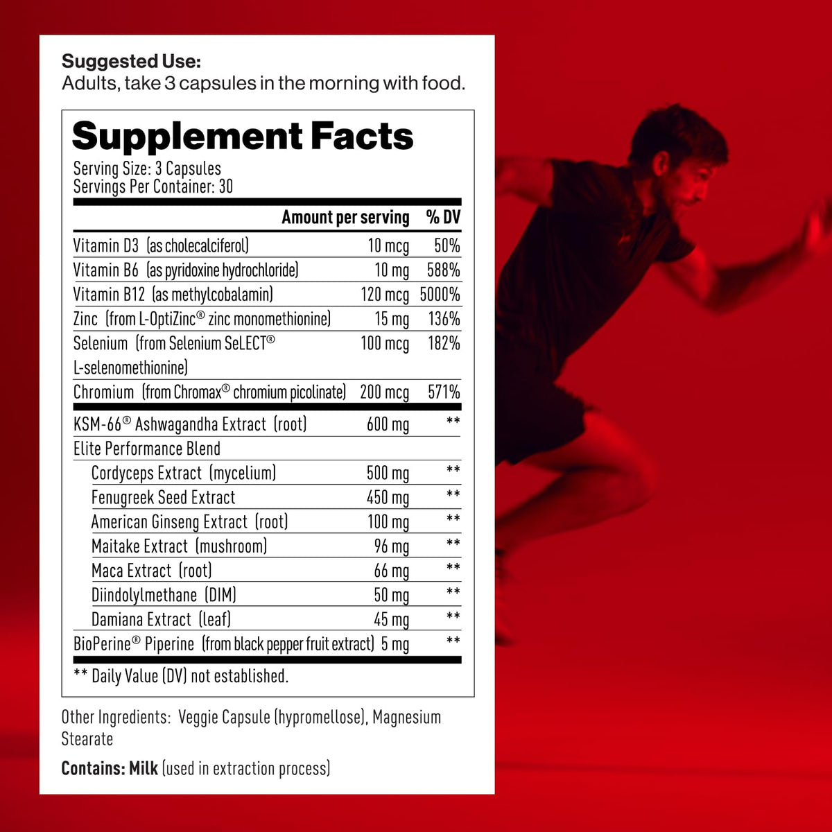 Mdrive Elite Testosterone Booster for Men - Supports Immune Health, Energy, VO2Max