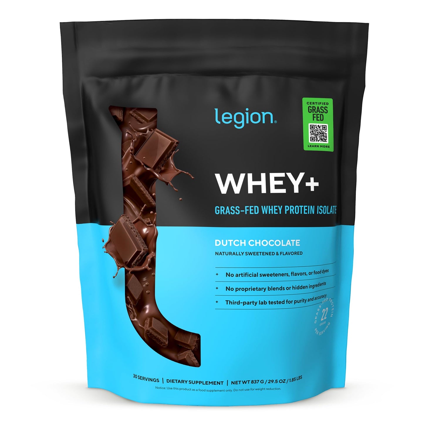 LEGION Whey+ Protein Whey Isolate from Grass Fed Cows