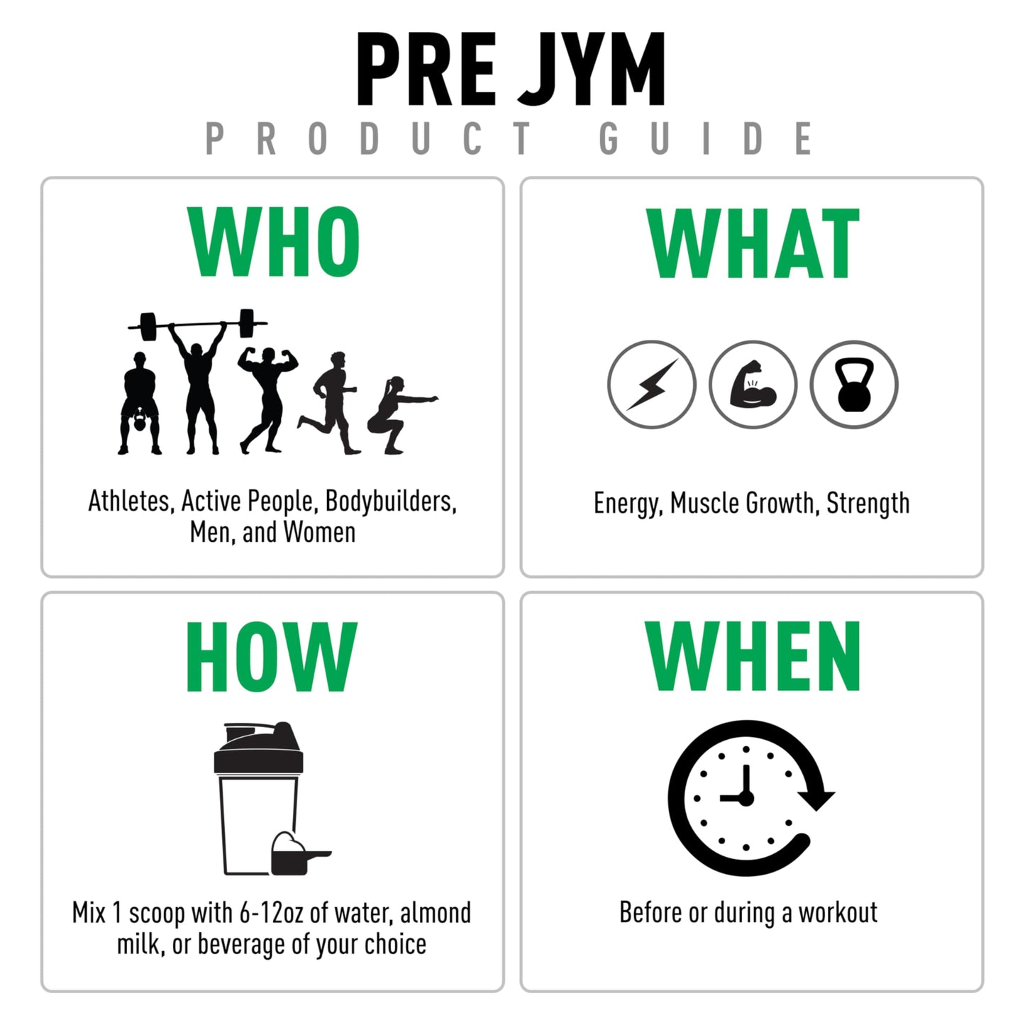 JYM Pre JYM Pre-Workout Powder - BCAAs, Creatine & Citrulline