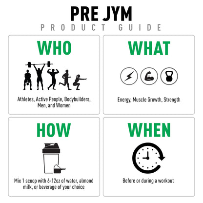 JYM Pre JYM Pre-Workout Powder - BCAAs, Creatine & Citrulline