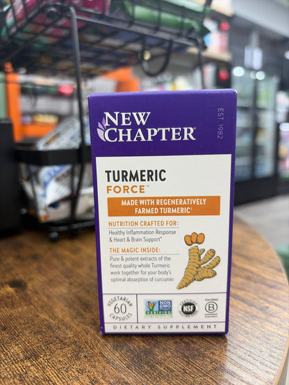 New Chapter Turmeric Supplement, One Daily, Heart, Brain & Healthy Inflammation Support, Supercritical Turmeric Curcumin Means No Black Pepper Needed, Non-GMO, Gluten Free – 60 Count (2 Month Supply)