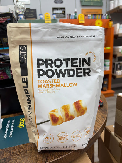 Clean Simple Protein Powder Toasted Marshmallow 1.1 LBS 20 Servings