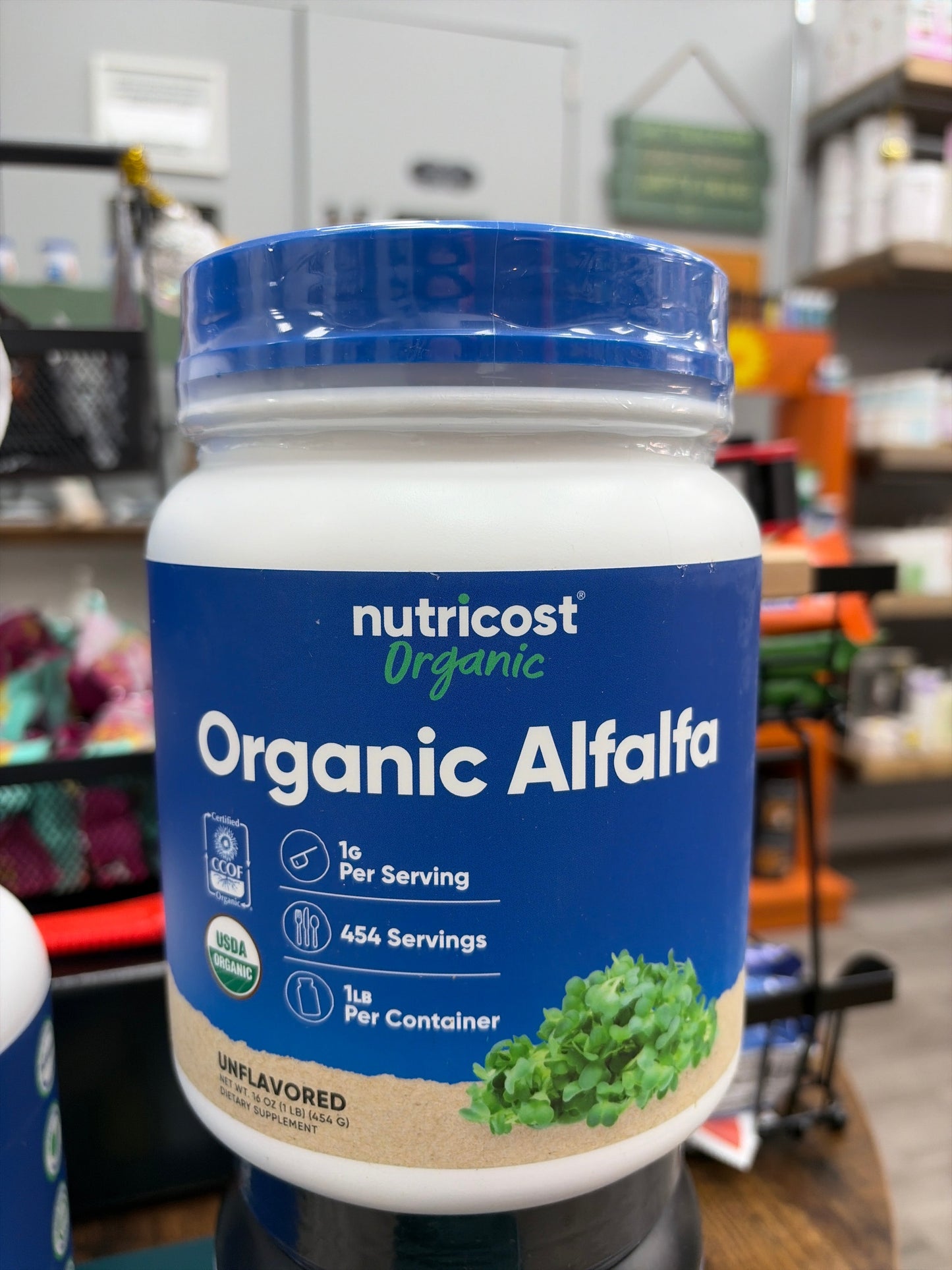 Nutricost Organic Alfalfa Unflavored 1 LB