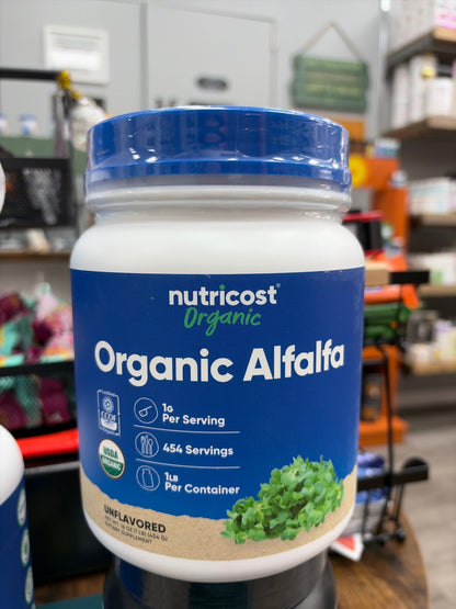 Nutricost Organic Alfalfa Unflavored 1 LB