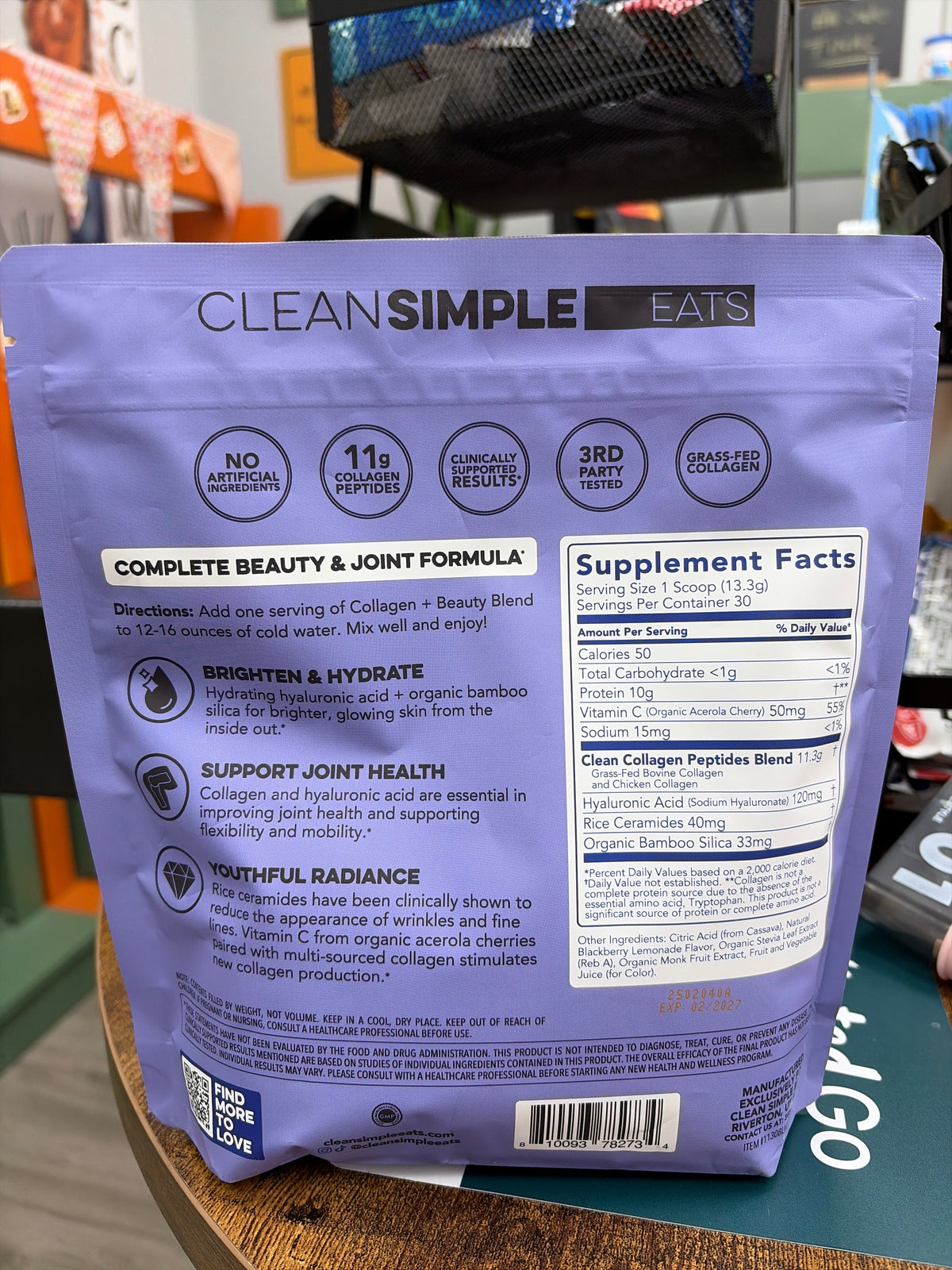 CleanSimple Eats Collagen+Beauty Blend Blackberry Lemonade(30 Servings)