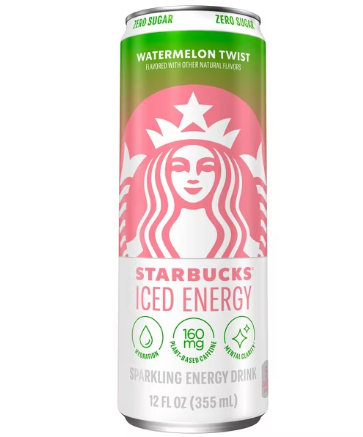 Starbucks Iced Energy Drink, Watermelon Splash, Zero Sugar Energy Drink