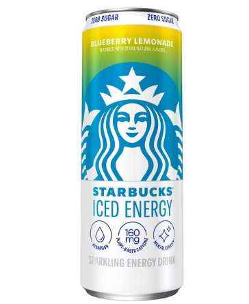 Starbucks Iced Energy Drink, Blueberry Lemonade, Zero Sugar Energy Drink