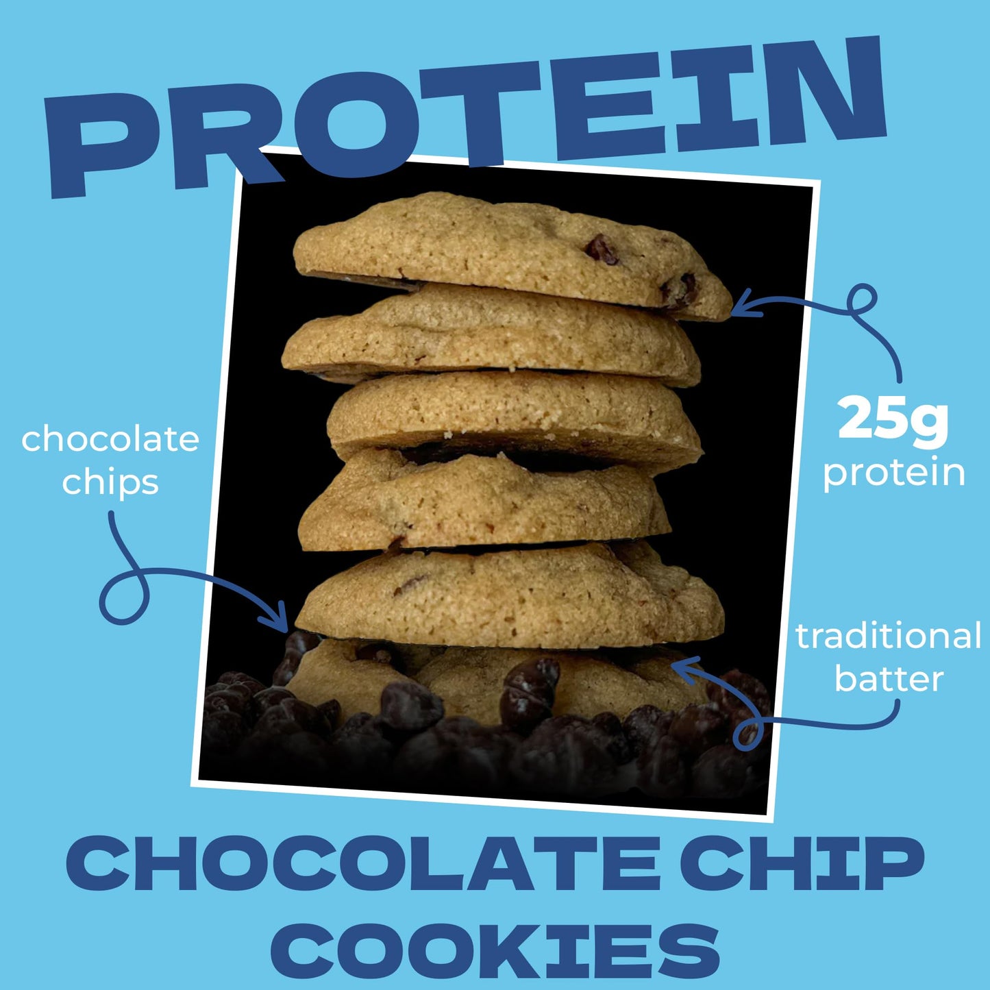 My Cookie Dealer Protein Cookies - 25g Protein per Bag (Made with RAW Nutrition) - Healthy Post Work-Out & Travel Snacks, Vegan