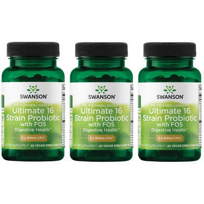 Swanson Dr. Stephen Langer's 16-Strain Probiotic with Prebiotic FOS for Gut-Health-Conscious