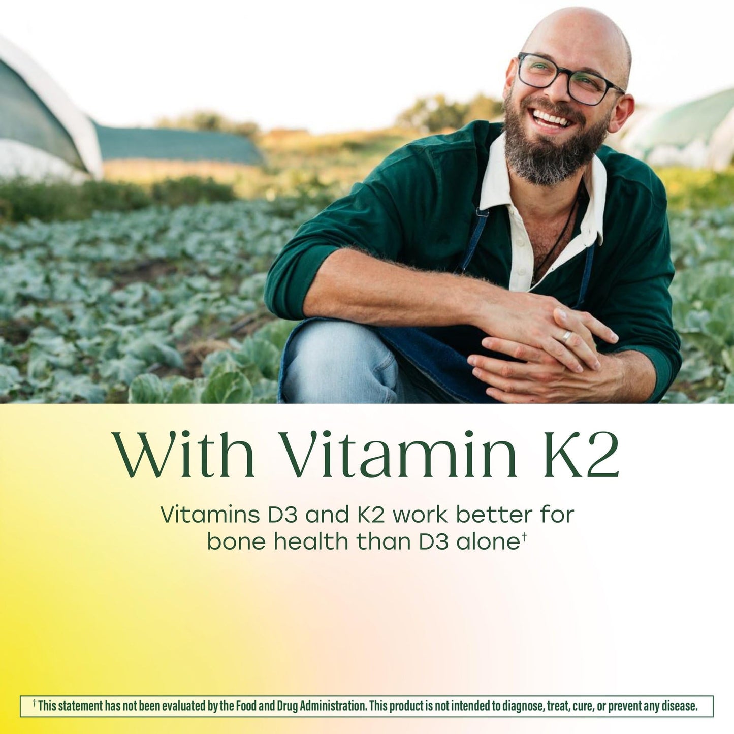 MegaFood Vitamin D3 5000 IU with K2 - Bone & Immune Support