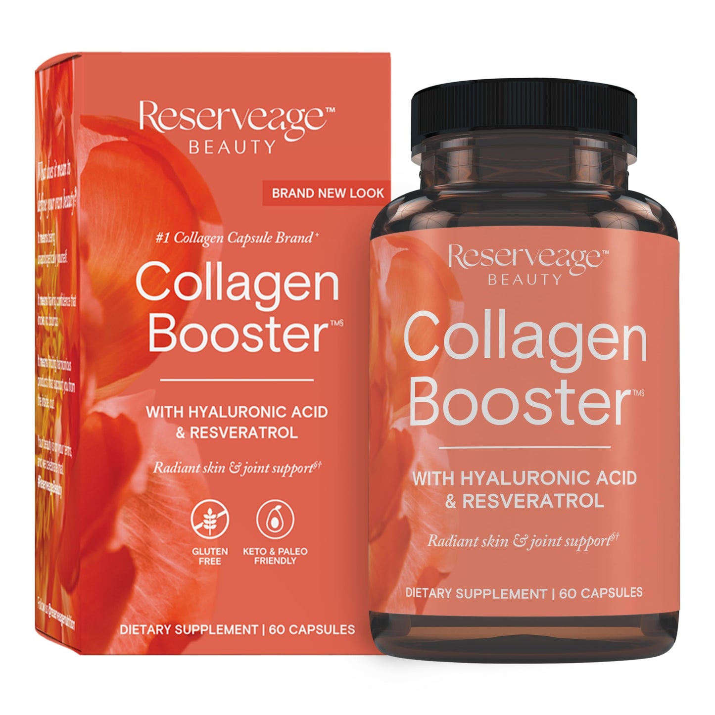 Reserveage Beauty Collagen Booster - Supplement for Skincare & Joint Health - Supports Healthy Collagen Production for Women