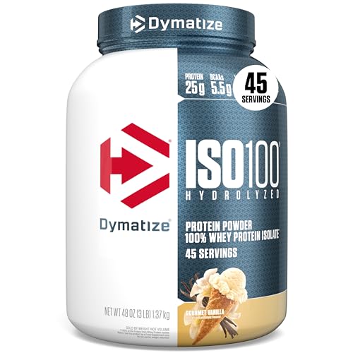 Dymatize ISO100 Hydrolyzed Protein Powder, 100% Whey Isolate Protein, 25g of Protein