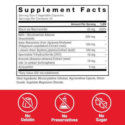 Force Factor NAD+ Cellular Health & Healthy Aging - 60 Capsules