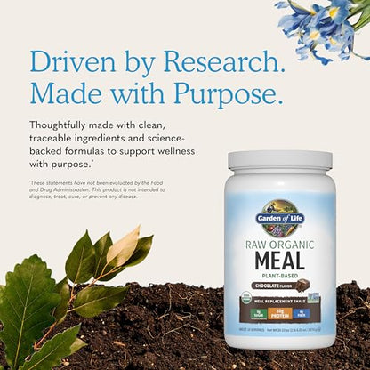 Raw Organic Meal Powder (Vanilla), 34.2 oz (969 g) Bottle