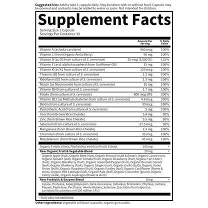 Garden of Life Vitamin Code Raw One Once Daily Multivitamin Capsules