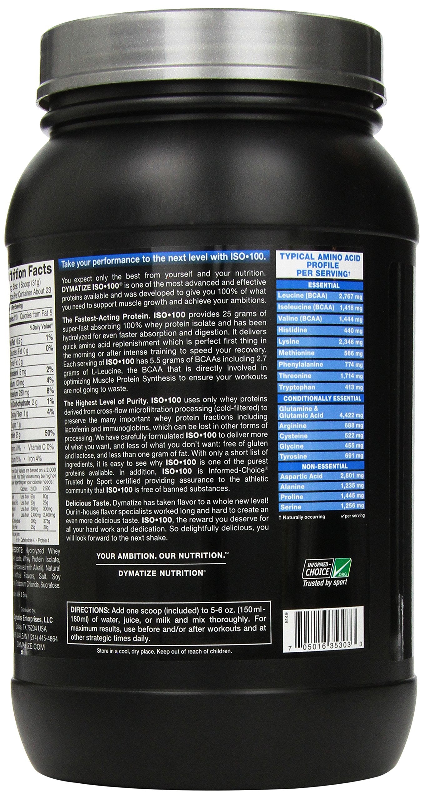 Dymatize ISO100 Hydrolyzed Protein Powder