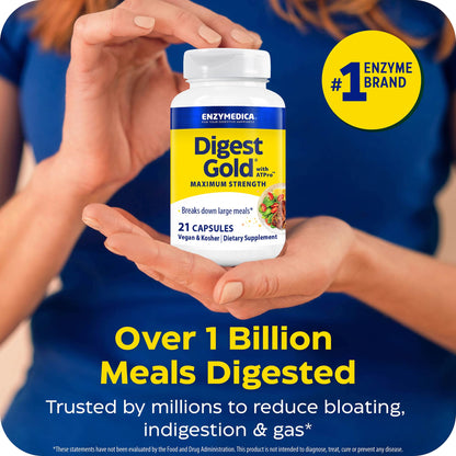 Enzymedica Digest Gold + ATPro, Maximum Strength Digestive Enzymes