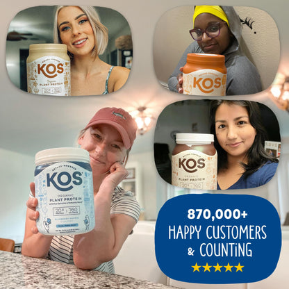 KOS Vegan Protein Powder Erythritol Free - Organic Pea Protein Blend