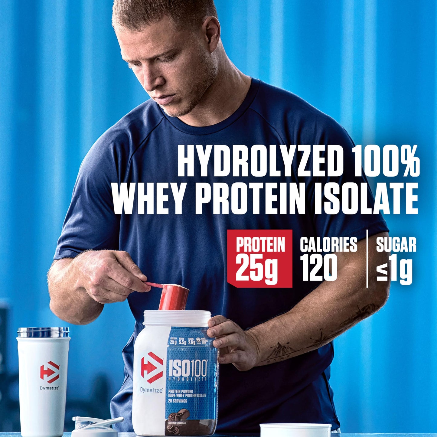 Dymatize ISO100 Hydrolyzed Protein Powder, 100% Whey Isolate Protein, 25g of Protein