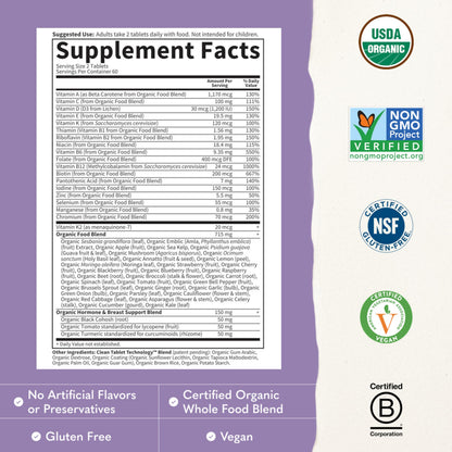 Garden of Life Organics Vitamins for Women 40 Plus, Vegan