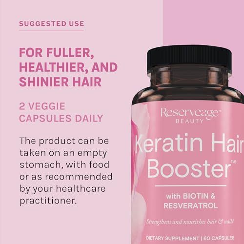 Reserveage, Keratin Hair Booster, Hair and Nails Supplement