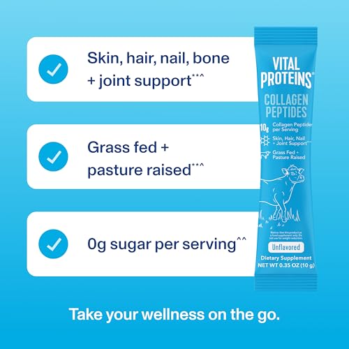 Vital Proteins Collagen Peptides Powder, with Hyaluronic Acid and Vitamin C