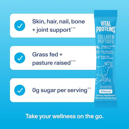 Vital Proteins Collagen Peptides Powder, with Hyaluronic Acid and Vitamin C