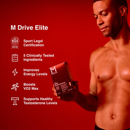 Mdrive Elite Testosterone Booster for Men - Supports Immune Health, Energy, VO2Max