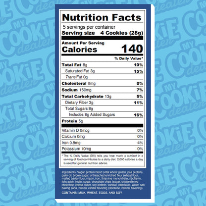 My Cookie Dealer Protein Cookies - 25g Protein per Bag (Made with RAW Nutrition) - Healthy Post Work-Out & Travel Snacks, Vegan